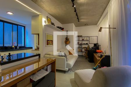 Sala de apartamento à venda com 1 quarto, 90m² em Serra, Belo Horizonte