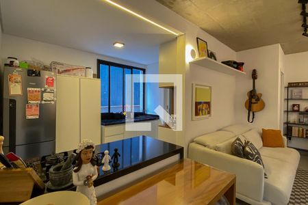 Sala de apartamento à venda com 1 quarto, 90m² em Serra, Belo Horizonte