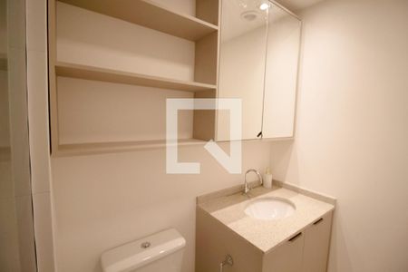 Banheiro da Suíte de kitnet/studio para alugar com 1 quarto, 24m² em Pinheiros, São Paulo