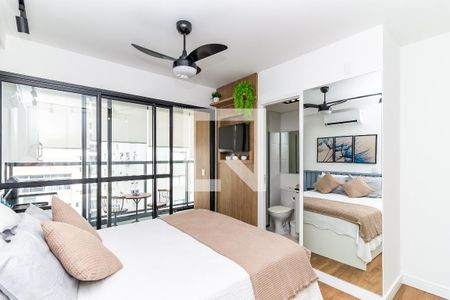 Quarto / Sala de kitnet/studio à venda com 1 quarto, 25m² em Perdizes, São Paulo