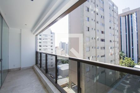 Varanda da Sala de apartamento para alugar com 4 quartos, 130m² em Lourdes, Belo Horizonte