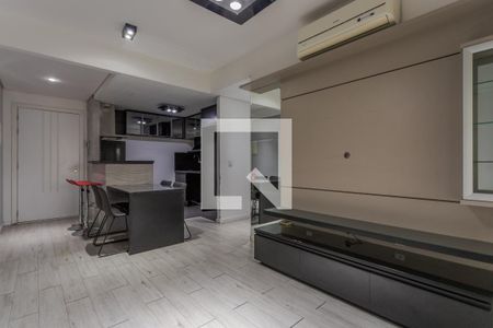 Sala de apartamento para alugar com 1 quarto, 48m² em Petrópolis, Porto Alegre