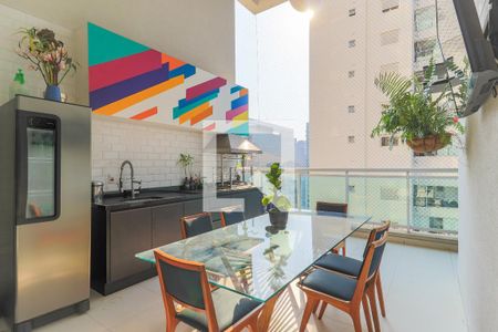 Varanda Gourmet de apartamento à venda com 3 quartos, 163m² em Brooklin, São Paulo