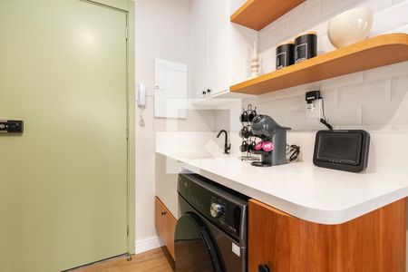 Cozinha de apartamento à venda com 1 quarto, 28m² em Brooklin Paulista, São Paulo