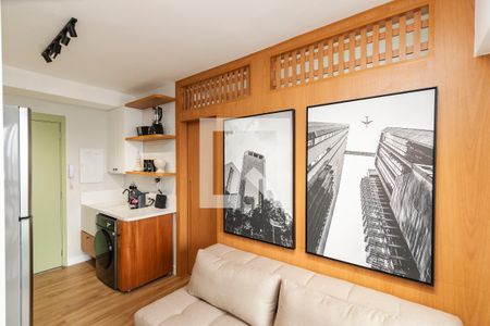 Sala de apartamento à venda com 1 quarto, 28m² em Brooklin Paulista, São Paulo