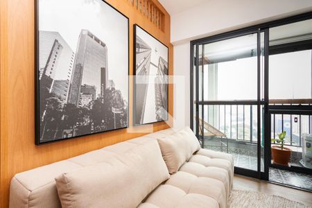 Sala de apartamento à venda com 1 quarto, 28m² em Brooklin Paulista, São Paulo