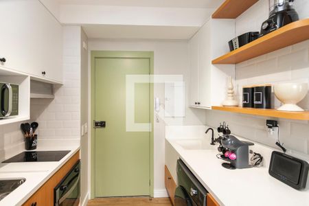 Cozinha de apartamento à venda com 1 quarto, 28m² em Brooklin Paulista, São Paulo