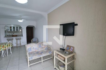 Sala de apartamento para alugar com 2 quartos, 80m² em Mar E Céu, Guarujá