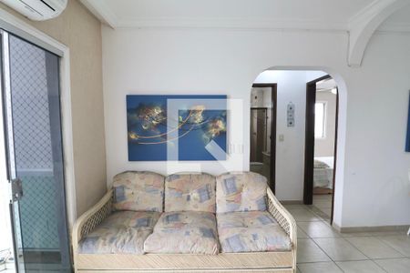 Sala de apartamento para alugar com 2 quartos, 80m² em Mar E Céu, Guarujá