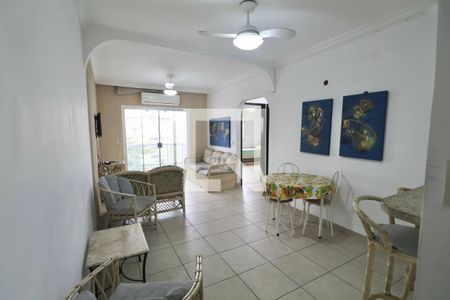 Sala de apartamento para alugar com 2 quartos, 80m² em Mar E Céu, Guarujá