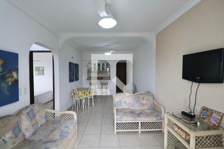 Sala de apartamento para alugar com 2 quartos, 80m² em Mar E Céu, Guarujá