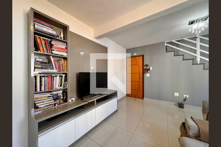 Sala de apartamento à venda com 3 quartos, 139m² em Vila Valparaíso, Santo André