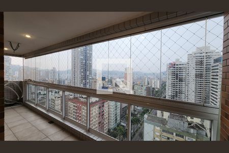 Varanda da Sala de apartamento para alugar com 2 quartos, 97m² em Gonzaga, Santos