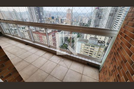 Varanda da Sala de apartamento para alugar com 2 quartos, 97m² em Gonzaga, Santos