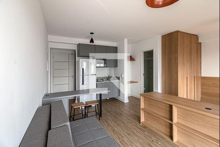 sala e cozinha compartilhadas de apartamento à venda com 1 quarto, 35m² em Vila Nair, São Paulo