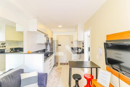 Sala de apartamento para alugar com 1 quarto, 28m² em Jardim Caravelas, São Paulo