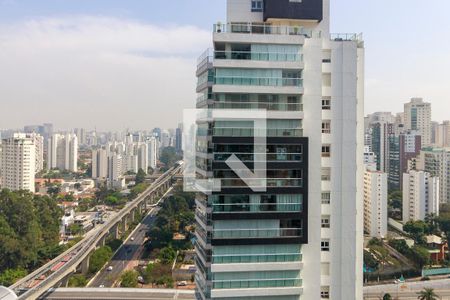 Sala - Vista de apartamento para alugar com 1 quarto, 52m² em Brooklin, São Paulo