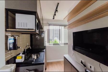 Cozinha de kitnet/studio para alugar com 1 quarto, 27m² em Chácara Klabin, São Paulo