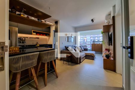 sala cozinha de apartamento à venda com 1 quarto, 46m² em Vila Mariana, São Paulo