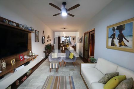 Sala de apartamento para alugar com 3 quartos, 110m² em Jardim Tres Marias, Guarujá