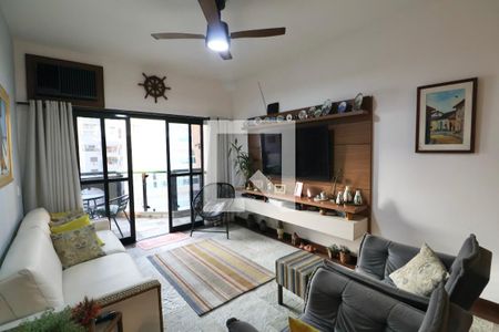 Sala de apartamento para alugar com 3 quartos, 110m² em Jardim Tres Marias, Guarujá