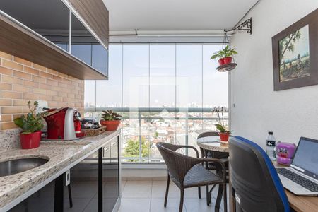 Varanda da Sala de apartamento à venda com 2 quartos, 77m² em Vila Brasilio Machado, São Paulo