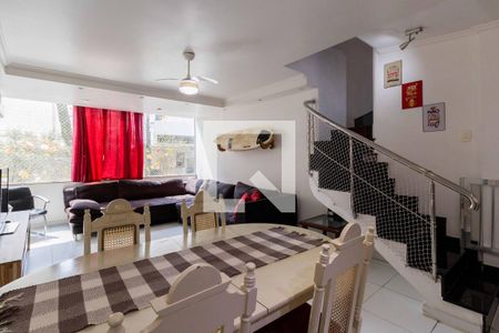 Sala de apartamento para alugar com 3 quartos, 90m² em Vila Alzira, Guarujá