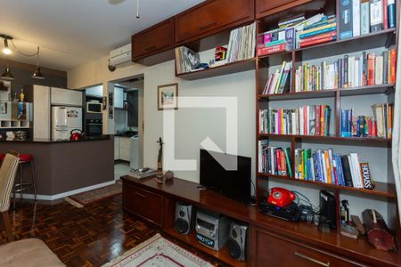 Sala de apartamento à venda com 1 quarto, 40m² em Auxiliadora, Porto Alegre