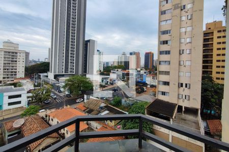 Varanda da Sala de apartamento à venda com 1 quarto, 61m² em Cambuí, Campinas