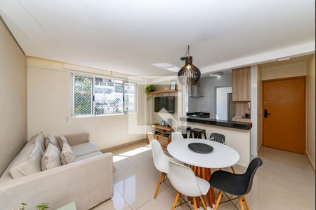 Sala de apartamento à venda com 2 quartos, 58m² em Buritis, Belo Horizonte