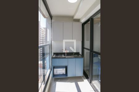 Sacada e Cozinha de kitnet/studio à venda com 1 quarto, 25m² em Perdizes, São Paulo