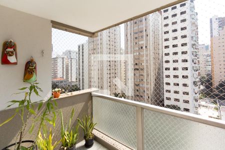 Varanda da Sala de apartamento à venda com 4 quartos, 141m² em Indianópolis, São Paulo