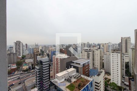 Varanda - Vista  de apartamento para alugar com 1 quarto, 27m² em Paraíso, São Paulo