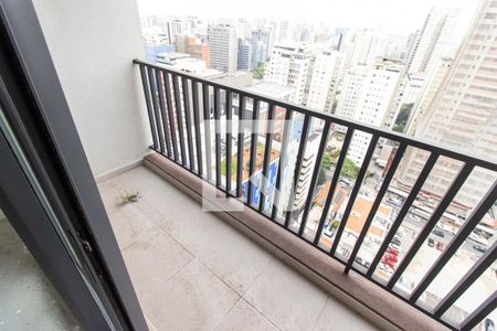 Varanda  de apartamento para alugar com 1 quarto, 27m² em Paraíso, São Paulo