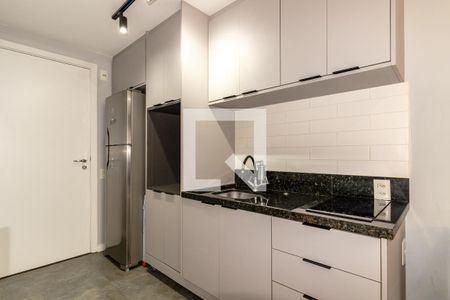 Cozinha de kitnet/studio à venda com 1 quarto, 25m² em Indianópolis, São Paulo