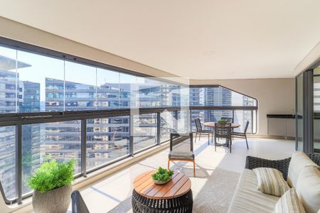 Varanda da Sala de apartamento para alugar com 3 quartos, 196m² em Chácara Santo Antônio (zona Sul), São Paulo