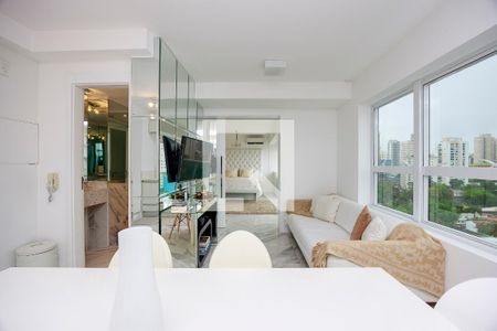 Sala de apartamento para alugar com 1 quarto, 57m² em Brooklin, São Paulo