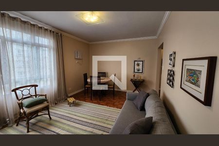 Detalhe Sala de apartamento para alugar com 3 quartos, 90m² em Gonzaga, Santos