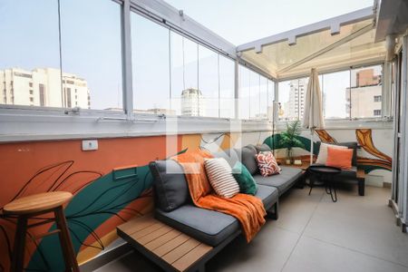 Varanda de apartamento à venda com 1 quarto, 110m² em Jardim Paulista, São Paulo