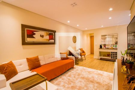 Sala de apartamento à venda com 3 quartos, 97m² em Vila Scarpelli, Santo André