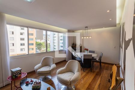 Sala de apartamento à venda com 3 quartos, 113m² em Grajaú, Belo Horizonte