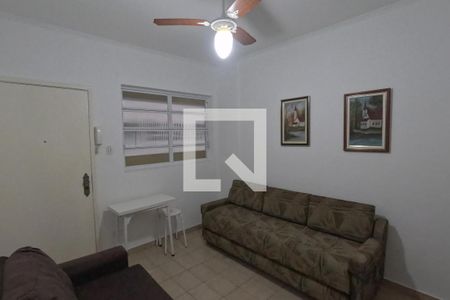 Sala de apartamento para alugar com 1 quarto, 52m² em Gonzaga, Santos