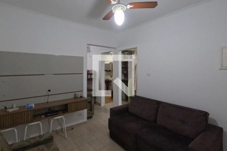 Sala de apartamento para alugar com 1 quarto, 52m² em Gonzaga, Santos