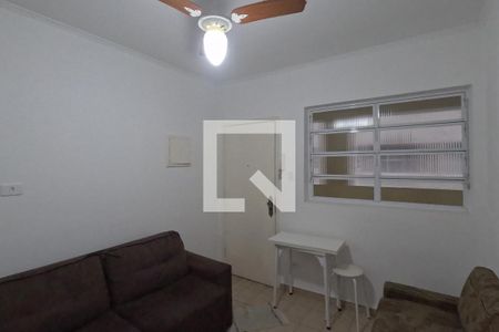 Sala de apartamento para alugar com 1 quarto, 52m² em Gonzaga, Santos