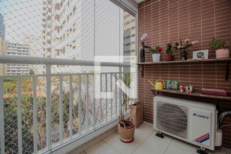 Varanda da Sala de apartamento à venda com 2 quartos, 77m² em Jardim Paulista, São Paulo