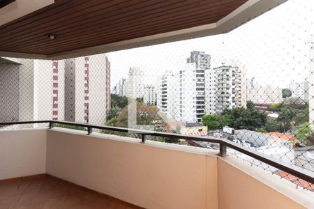 Varanda da Sala de apartamento à venda com 3 quartos, 166m² em Indianópolis, São Paulo