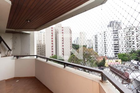 Varanda da Sala de apartamento para alugar com 3 quartos, 166m² em Indianópolis, São Paulo