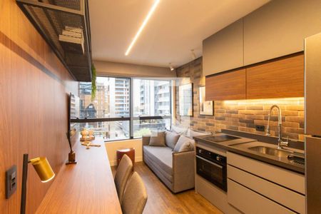 Sala/Cozinha de apartamento para alugar com 1 quarto, 28m² em Alto da Glória, Curitiba