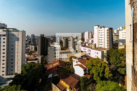 Vista  de apartamento à venda com 3 quartos, 107m² em Sion, Belo Horizonte