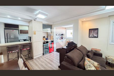 Sala - Sala de jantar  de apartamento à venda com 2 quartos, 68m² em Vila Valparaíso, Santo André